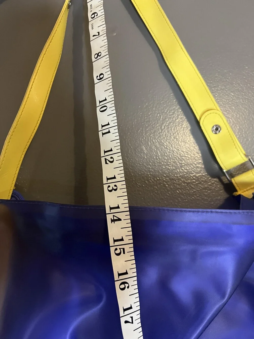 Clinique Shoulder Bag Womens One Size Yellow Blue Vinyl Tote Purse Logo Cosmetic